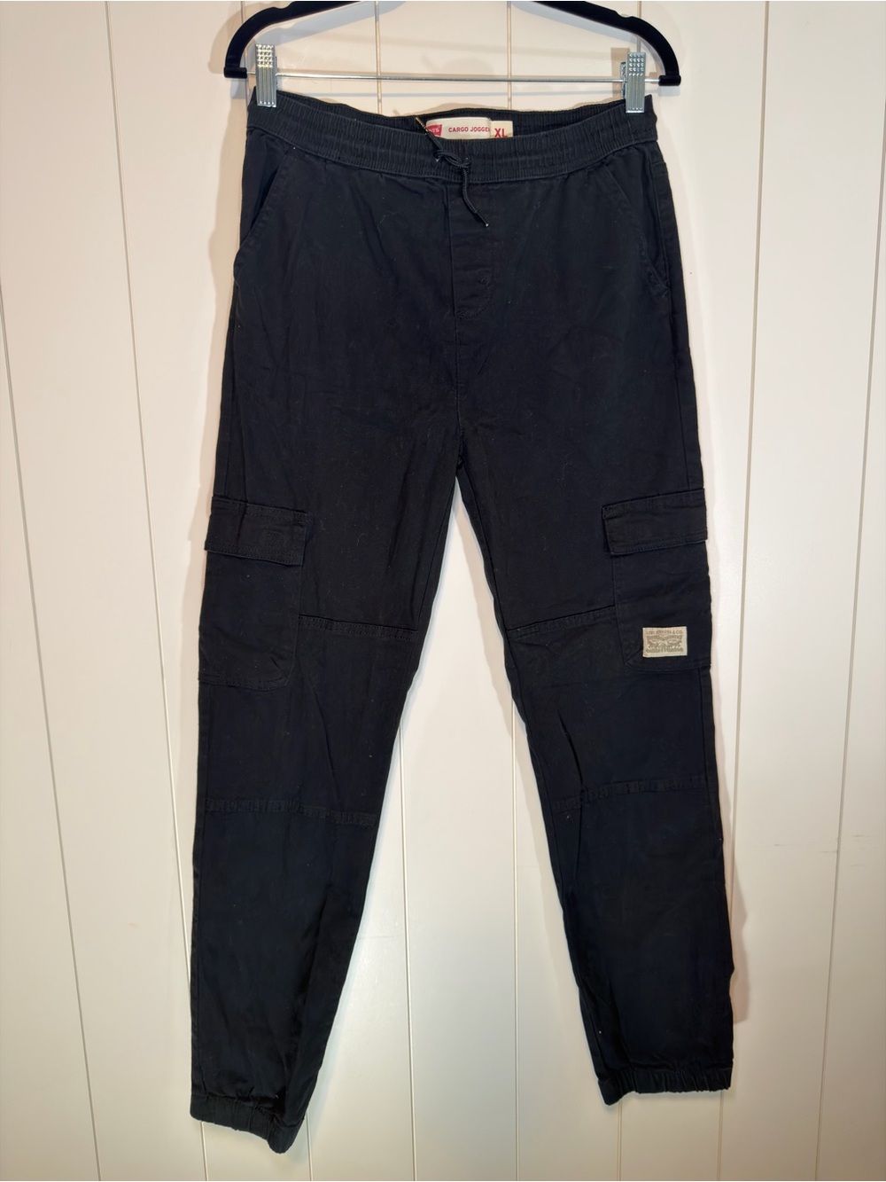Levis youth cargo jogger pants black